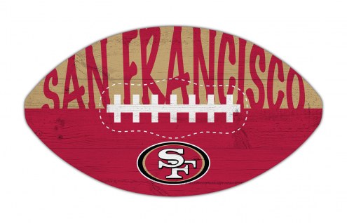 San Francisco 49ers 12&quot; Football Cutout Sign