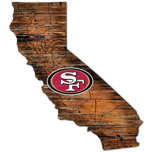 San Francisco 49ers 12&quot; Roadmap State Sign