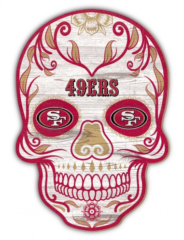 San Francisco 49ers 12&quot; Sugar Skull Sign