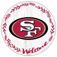 San Francisco 49ers 12" Welcome Circle Sign