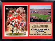 San Francisco 49ers 12" x 18" Joe Montana Photo Stat Frame