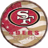 San Francisco 49ers 16" Flag Barrel Top
