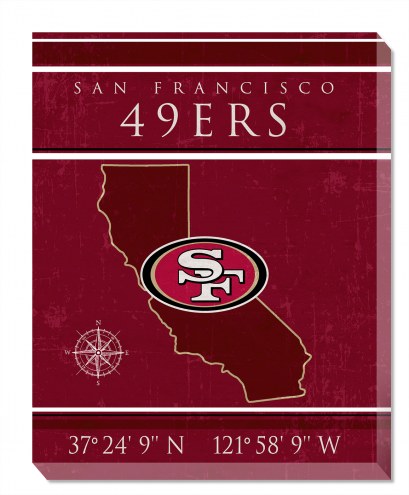 San Francisco 49ers 16&quot; x 20&quot; Coordinates Canvas Print