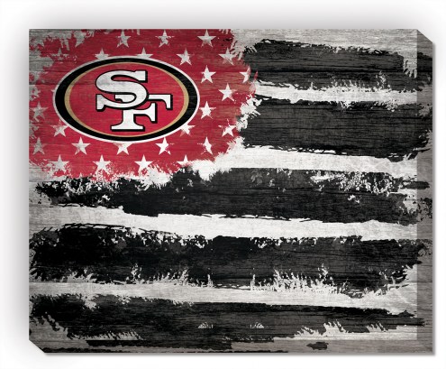 San Francisco 49ers 16&quot; x 20&quot; Flag Canvas Print
