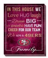 San Francisco 49ers 16" x 20" In This House Canvas Print