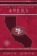 San Francisco 49ers 17" x 26" Coordinates Sign