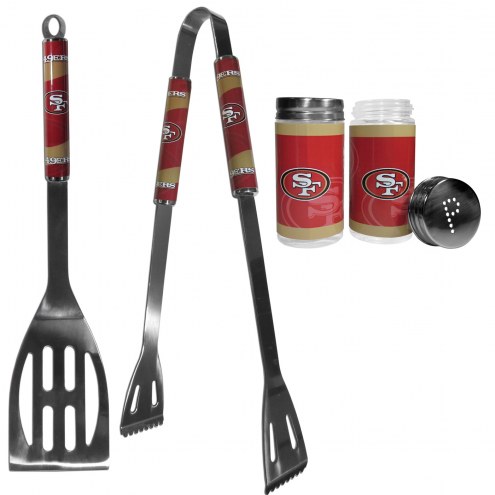 San Francisco 49ers 2 Piece BBQ Set with Tailgate Salt & Pepper Shakers