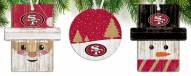 San Francisco 49ers 3-Pack Christmas Ornament Set