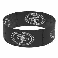 San Francisco 49ers 36" Round Steel Fire Ring