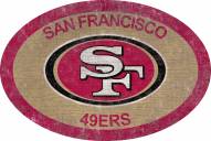 San Francisco 49ers 46" Team Color Oval Sign