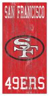 San Francisco 49ers 6" x 12" Heritage Logo Sign