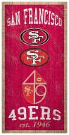 San Francisco 49ers 6" x 12" Heritage Sign