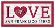 San Francisco 49ers 6" x 12" Love Sign