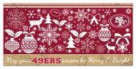 San Francisco 49ers 6" x 12" Merry & Bright Sign
