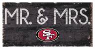 San Francisco 49ers 6" x 12" Mr. & Mrs. Sign