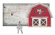 San Francisco 49ers 6" x 12" Team Barn Key Holder Sign