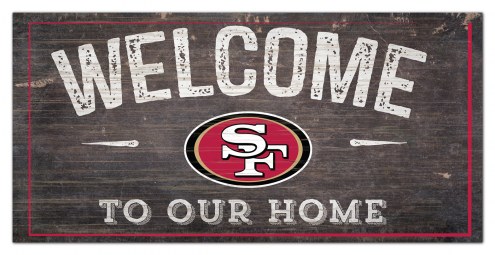 San Francisco 49ers 6&quot; x 12&quot; Welcome Sign