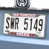 San Francisco 49ers Chrome Metal License Plate Frame