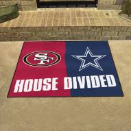 San Francisco 49ers/Dallas Cowboys House Divided Mat