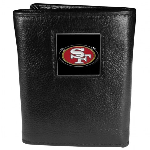 San Francisco 49ers Deluxe Leather Tri-fold Wallet in Gift Box