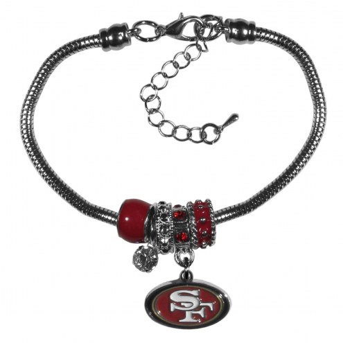 San Francisco 49ers Euro Bead Bracelet