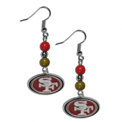 San Francisco 49ers Fan Bead Dangle Earrings