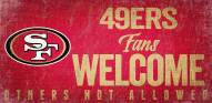 San Francisco 49ers Fans Welcome Wood Sign