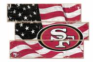 San Francisco 49ers Flag 3 Plank Sign