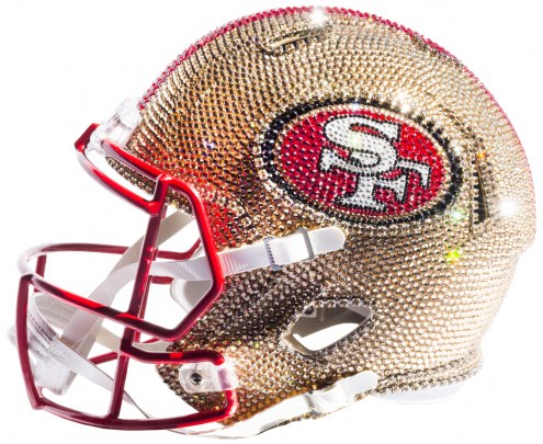 San Francisco 49ers Full Size Swarovski Crystal Football Helmet