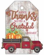 San Francisco 49ers Gift Tag and Truck 11" x 19" Sign