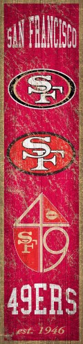 San Francisco 49ers Heritage Banner Vertical Sign