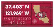 San Francisco 49ers Horizontal Coordinate 6" x 12" Sign