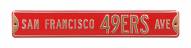 San Francisco 49ers NFL Authentic Street Sign