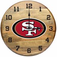 San Francisco 49ers Oak Barrel Clock