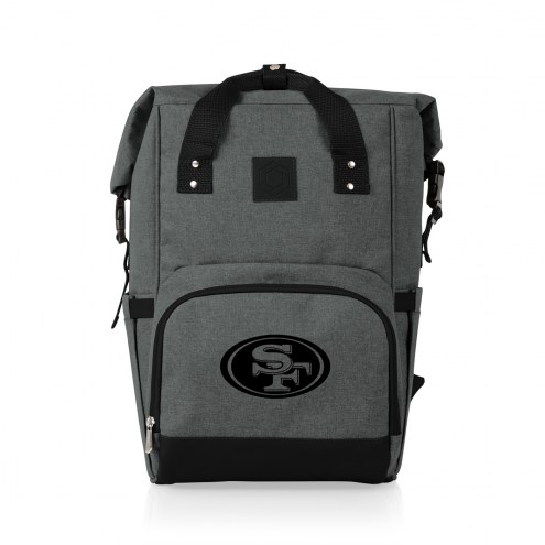 San Francisco 49ers On The Go Roll-Top Cooler Backpack