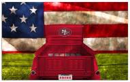San Francisco 49ers Patriotic Retro Truck 11" x 19" Sign
