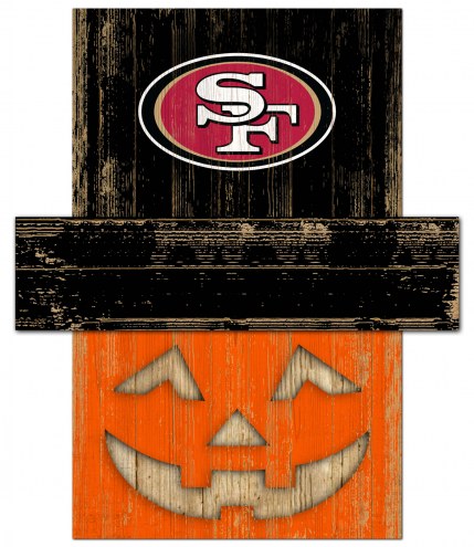 San Francisco 49ers Pumpkin Head Sign