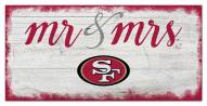 San Francisco 49ers Script Mr. & Mrs. Sign