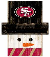 San Francisco 49ers Snowman Head Sign