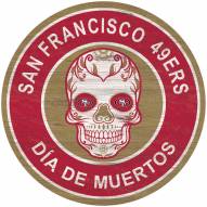 San Francisco 49ers Sugar Skull 12" Circle Sign