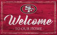 San Francisco 49ers Team Color Welcome Sign