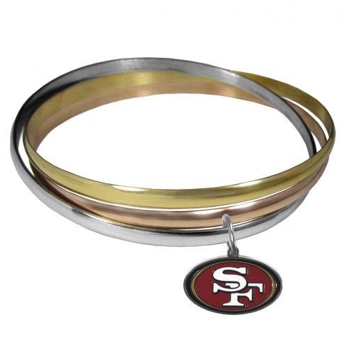 San Francisco 49ers Tri-color Bangle Bracelet