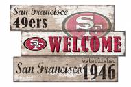 San Francisco 49ers Welcome 3 Plank Sign