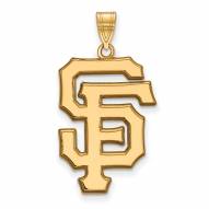 San Francisco Giants 10k Yellow Gold Extra Large Pendant