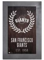 San Francisco Giants 11" x 19" Laurel Wreath Framed Sign