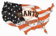 San Francisco Giants 15" USA Flag Cutout Sign