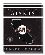 San Francisco Giants 16" x 20" Coordinates Canvas Print