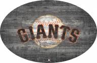 San Francisco Giants 46" Distressed Wood Oval Sign