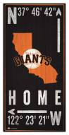 San Francisco Giants 6" x 12" Coordinates Sign