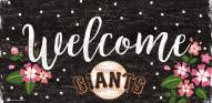 San Francisco Giants 6" x 12" Floral Welcome Sign